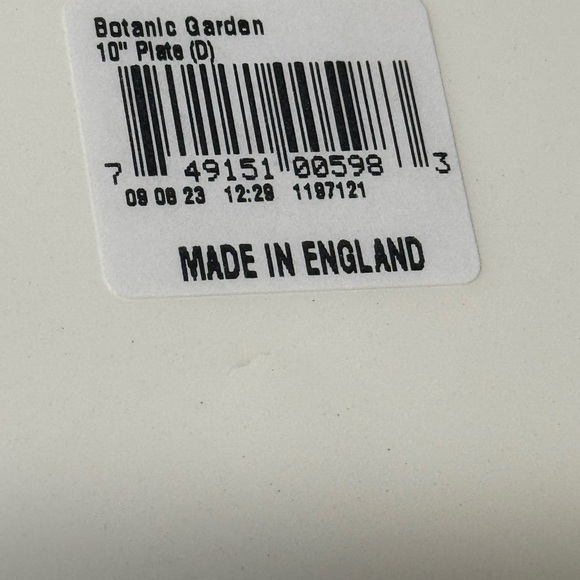 PORTMEIRION BOTANIC GARDEN 10.5” Dinner Plate SWEET PEA pattern Made in England - Picture 4 of 5